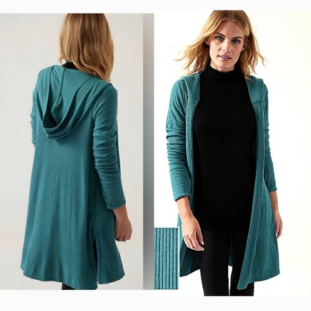 Athleta Harmony Wrap Hoodie Knit 
Long Cardigan S